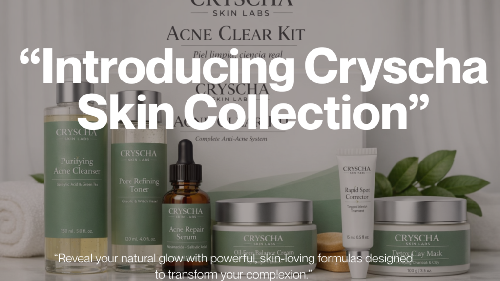 “introducing cryscha skin collection”para landing